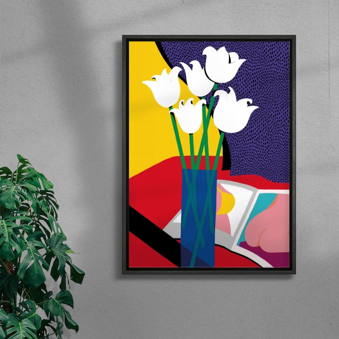 Flowers contemporary wall art print by Johanna Noack - sold by DROOL