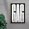 GAG contemporary wall art print by Carla Palette - sold by DROOL