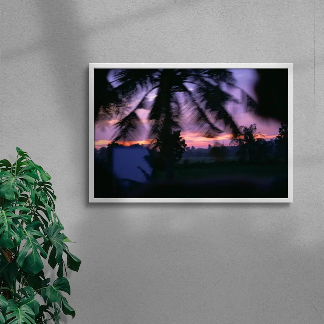 Palm Twilight contemporary wall art print by Tatjana Titimova - sold by DROOL