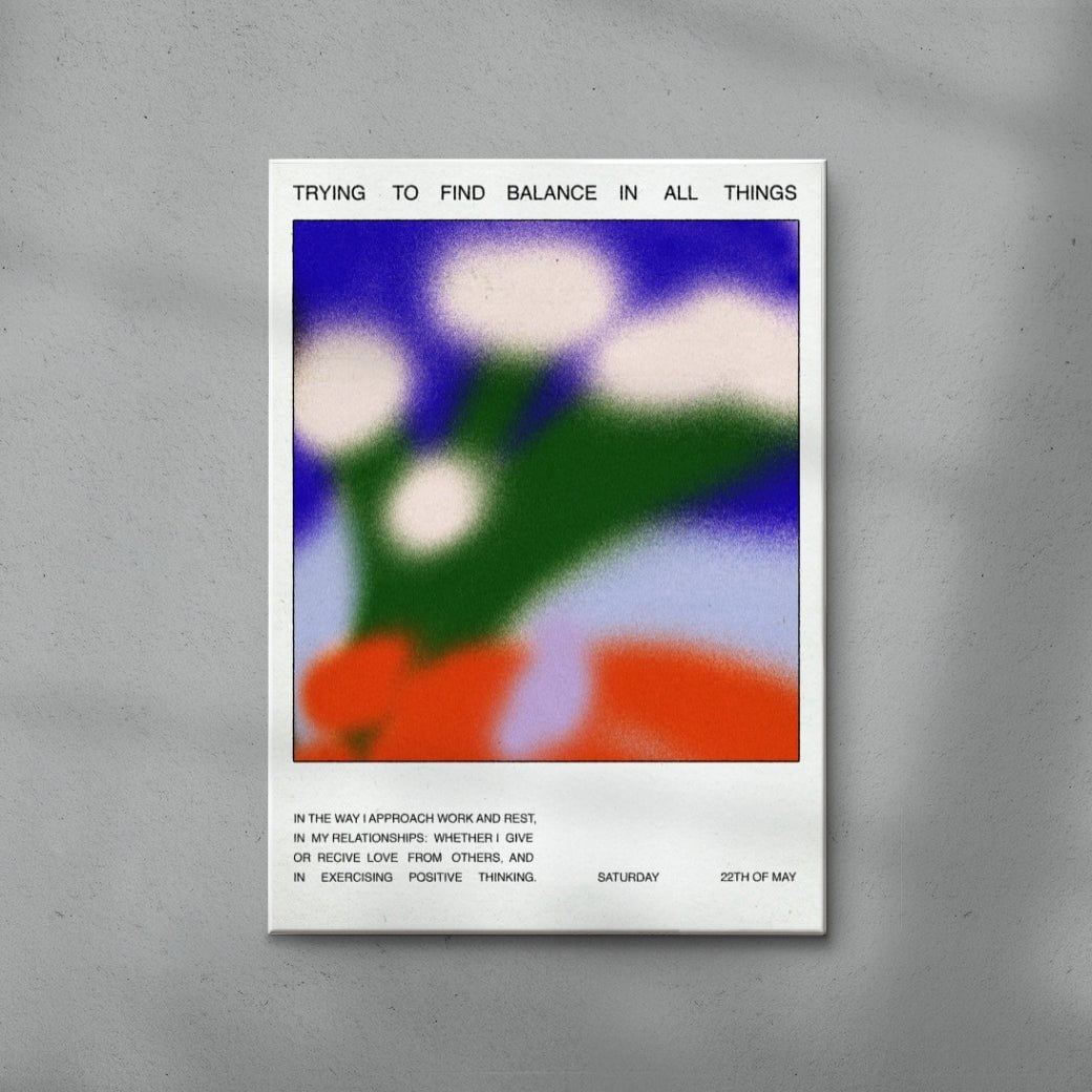 Balance contemporary wall art print by Coveposter - sold by DROOL