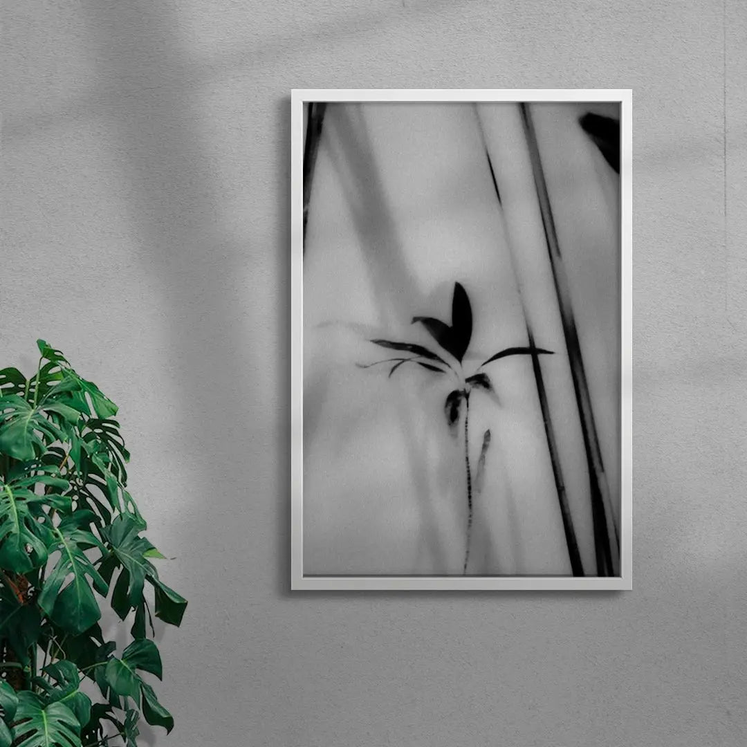 Silhouetted Plant contemporary wall art print by Laura James - sold by DROOL