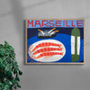 Marseille contemporary wall art print by Natalie Savage - sold by DROOL