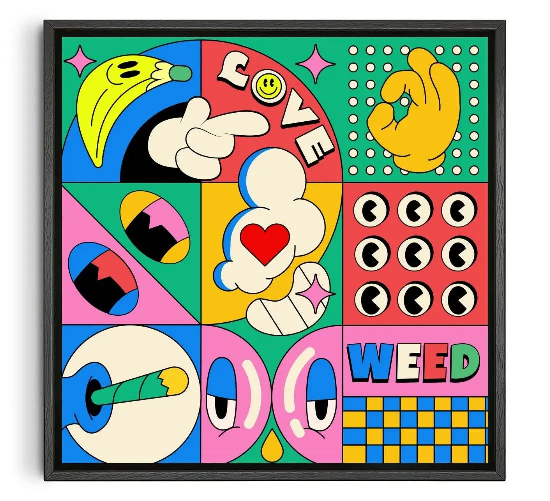 Love weed contemporary wall art print by Ovcharka - sold by DROOL