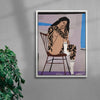 Figure In Repose no 1 contemporary wall art print by Colby Edwards - sold by DROOL