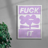 Fuck it contemporary wall art print by Sara Cristina Moser - sold by DROOL