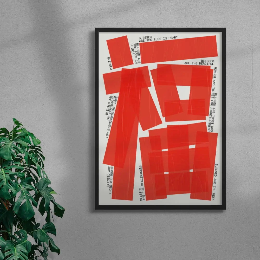EIGHT BLESSINGS contemporary wall art print by Xtian Miller - sold by DROOL