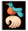 Cargar imagen en el visor de la galería, Bird on hand contemporary wall art print by Juan de la Rica - sold by DROOL