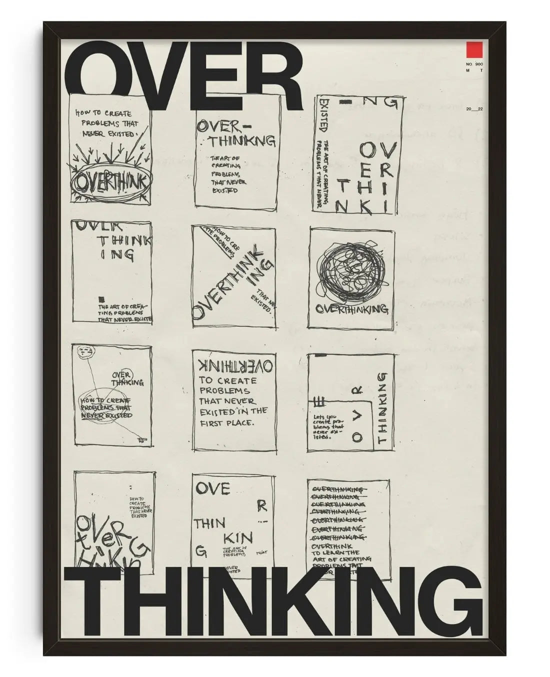 Overthinking contemporary wall art print by Mirza Talovic - sold by DROOL
