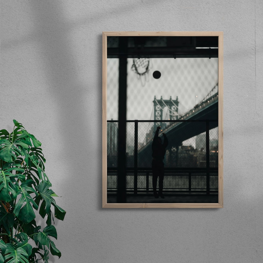 Bridge Basketball contemporary wall art print by Matej Sefcik - sold by DROOL