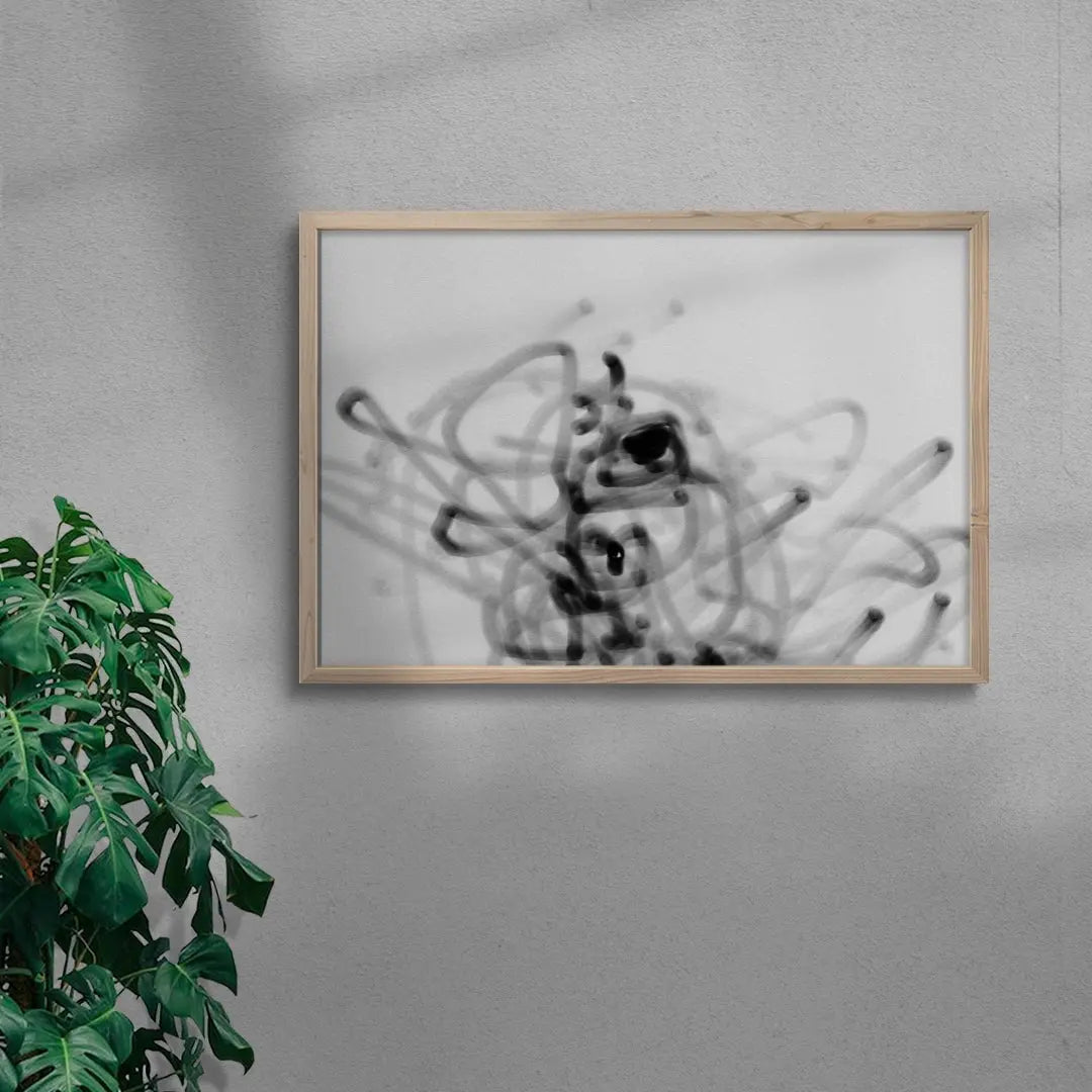 Squiggles contemporary wall art print by Omar Belattar - sold by DROOL
