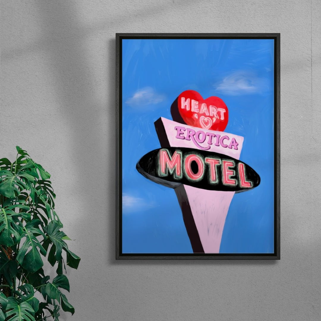 Erotica Motel contemporary wall art print by Laurie Campbell - sold by DROOL