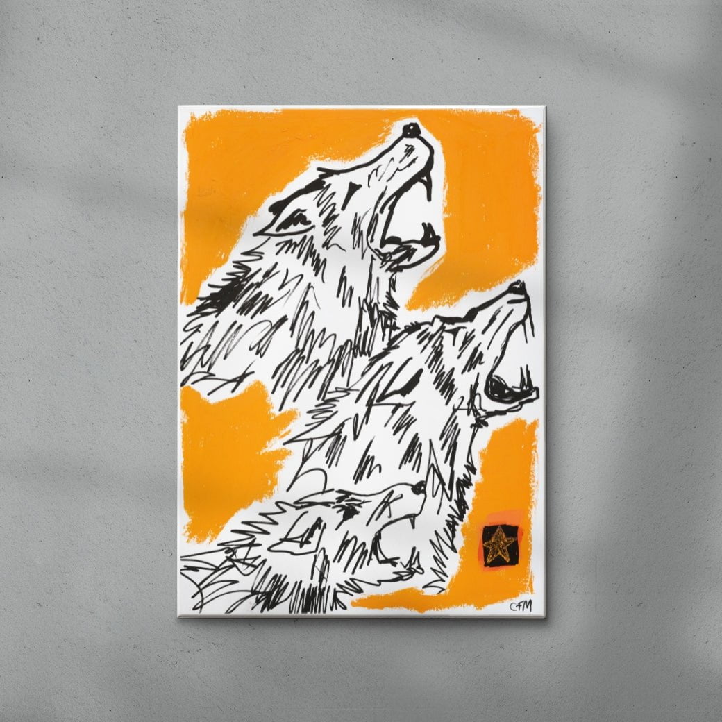 The Pack contemporary wall art print by Caitlin Flood-Molyneux - sold by DROOL