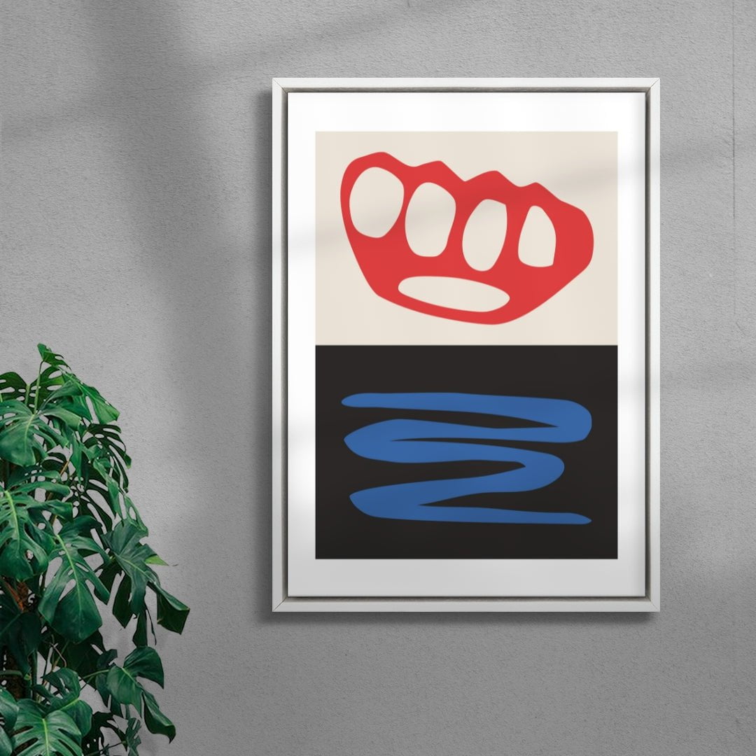 Knuckles contemporary wall art print by DROOL Collective - sold by DROOL