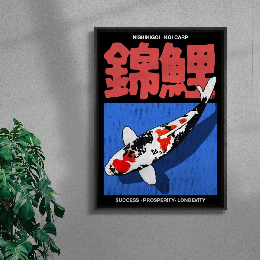 Nishikigoi 2 contemporary wall art print by Othman Zougam - sold by DROOL