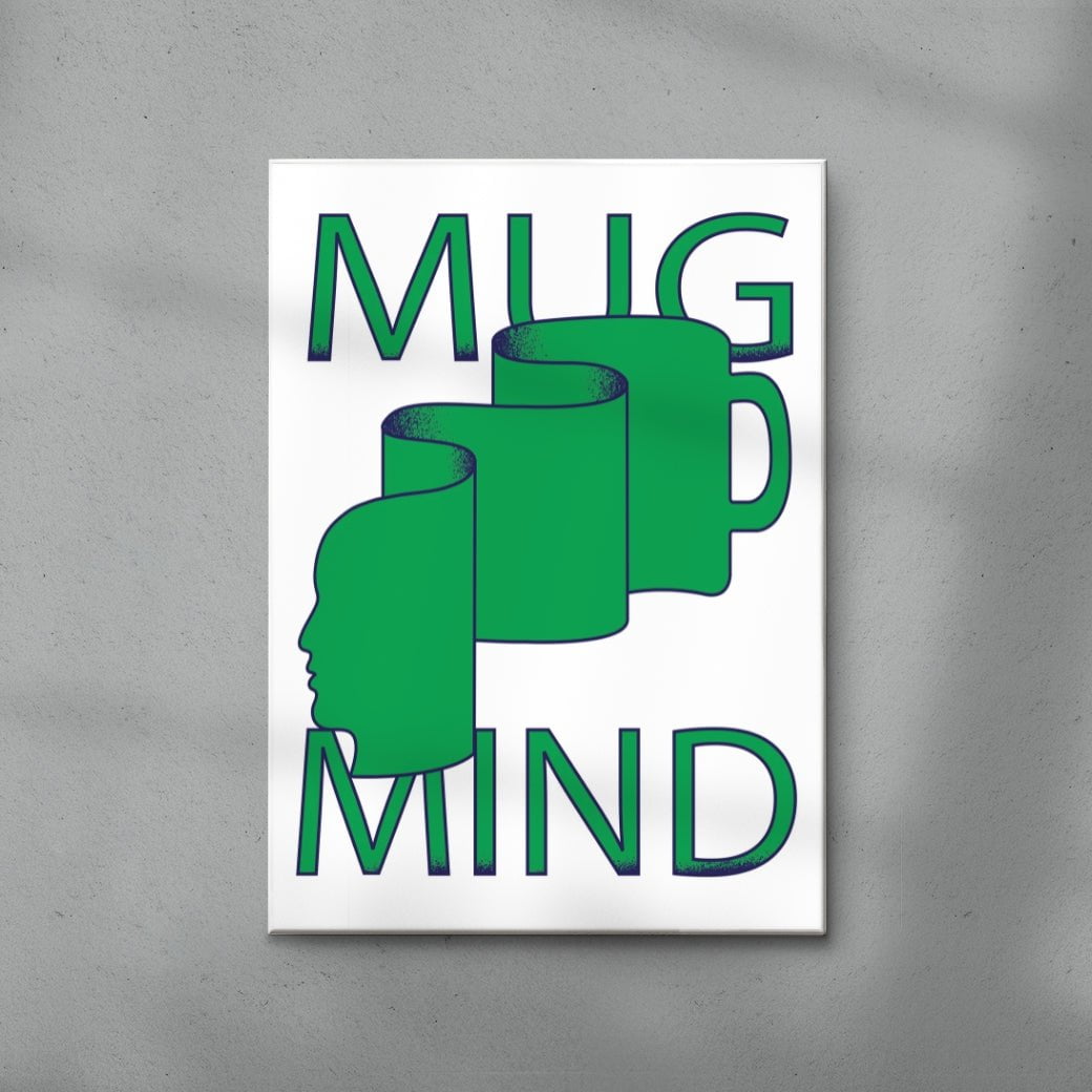 MUG MIND contemporary canvas art print by Max Blackmore - sold by DROOL