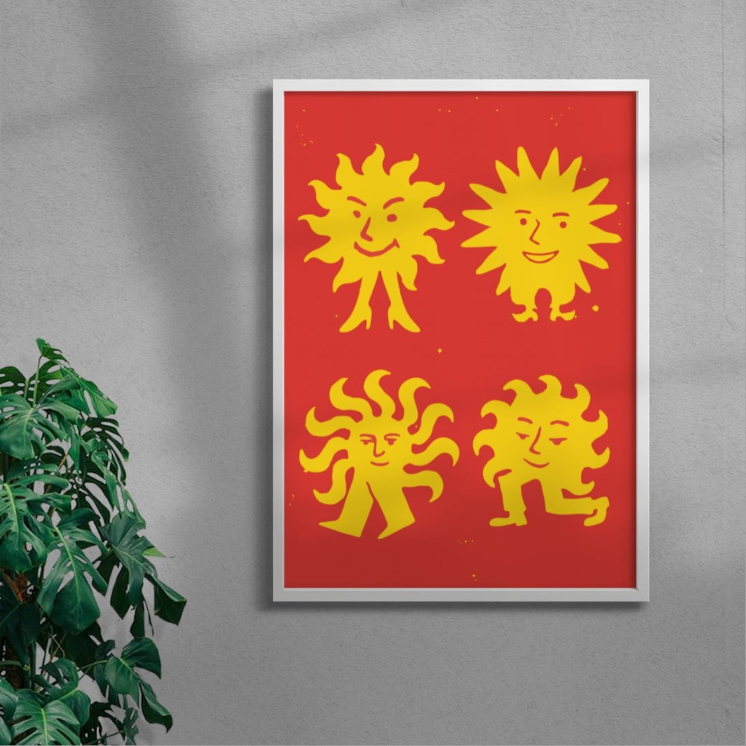 SUN SOL 3 contemporary wall art print by Max Blackmore - sold by DROOL