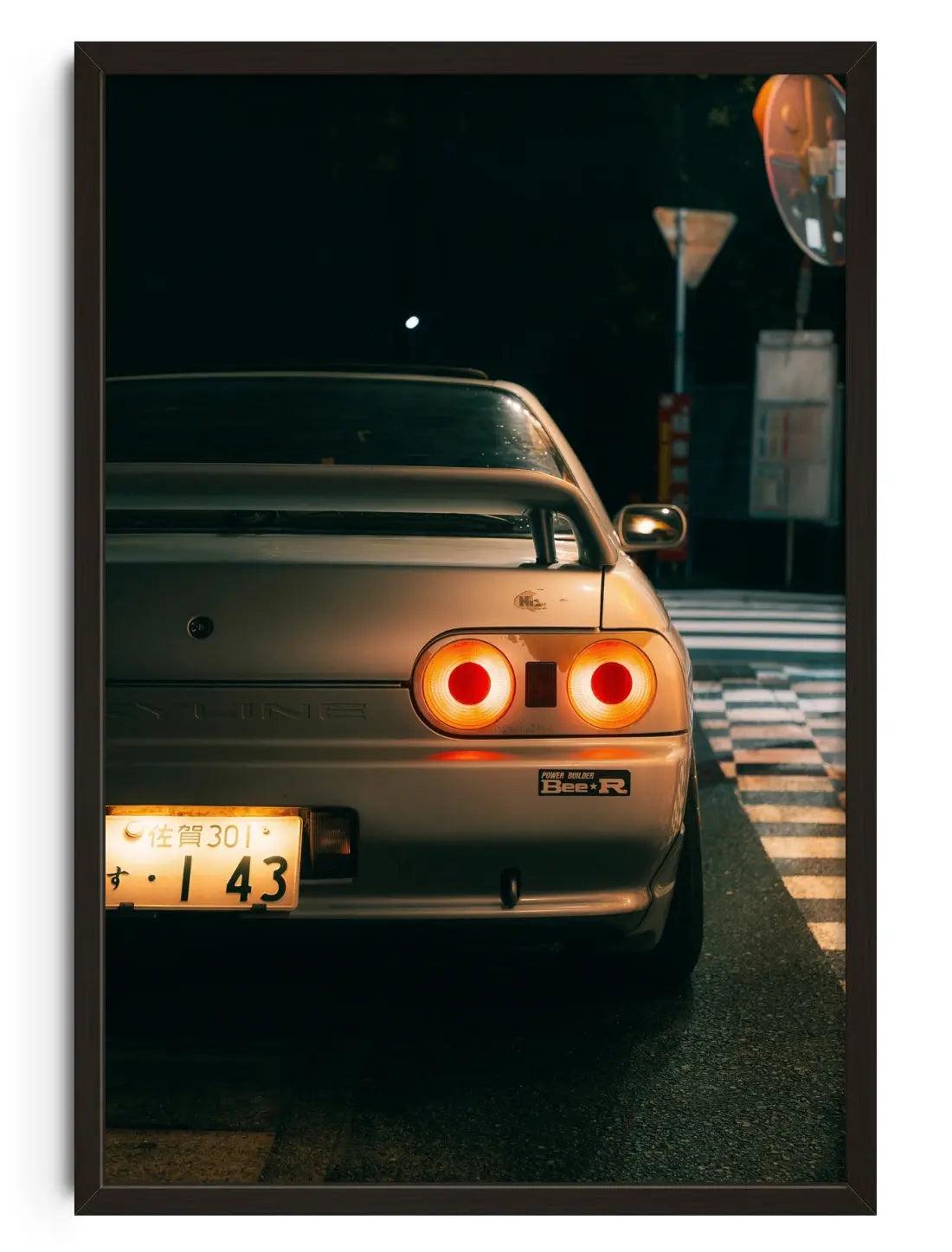 Glowing Godzilla Eyes – Skyline R32 contemporary art print by Chris Konrad - sold by DROOL