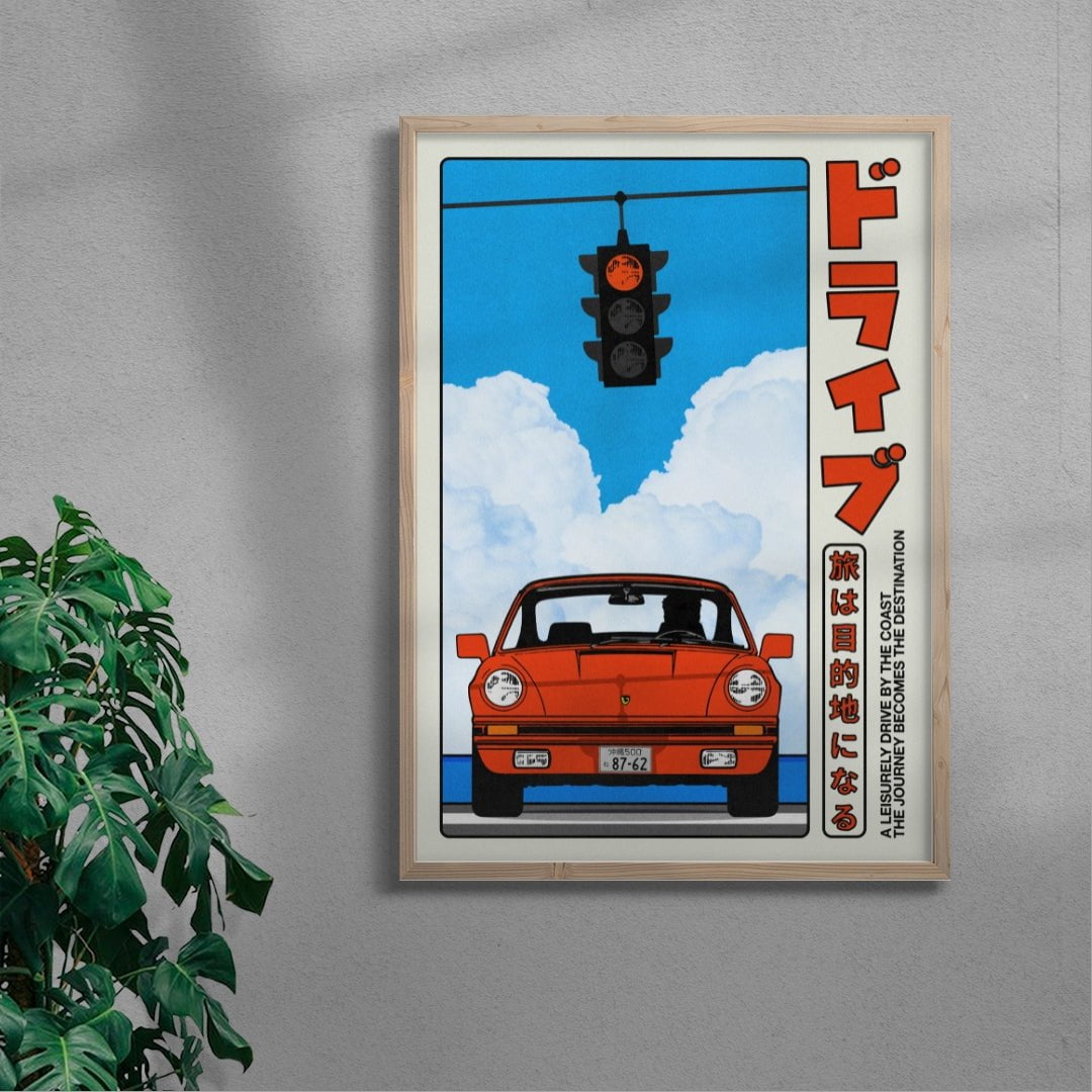Drive contemporary wall art print by Othman Zougam - sold by DROOL