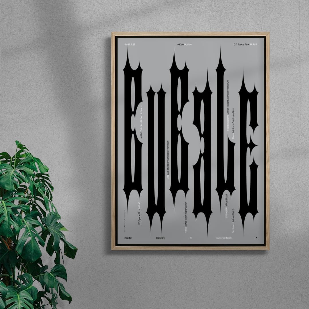 Bubble contemporary wall art print by Bollo - sold by DROOL