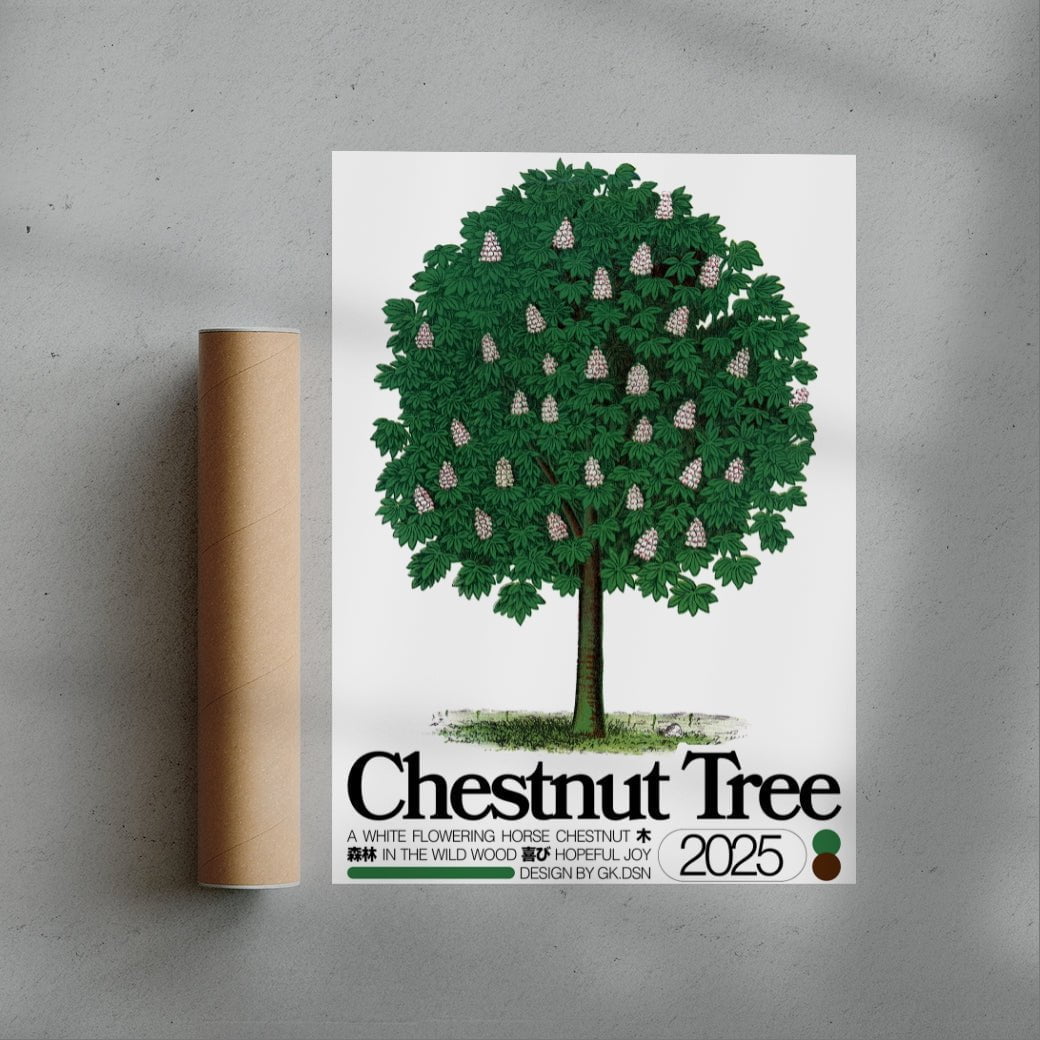 Chestnut Tree contemporary wall art print by George Kempster - sold by DROOL