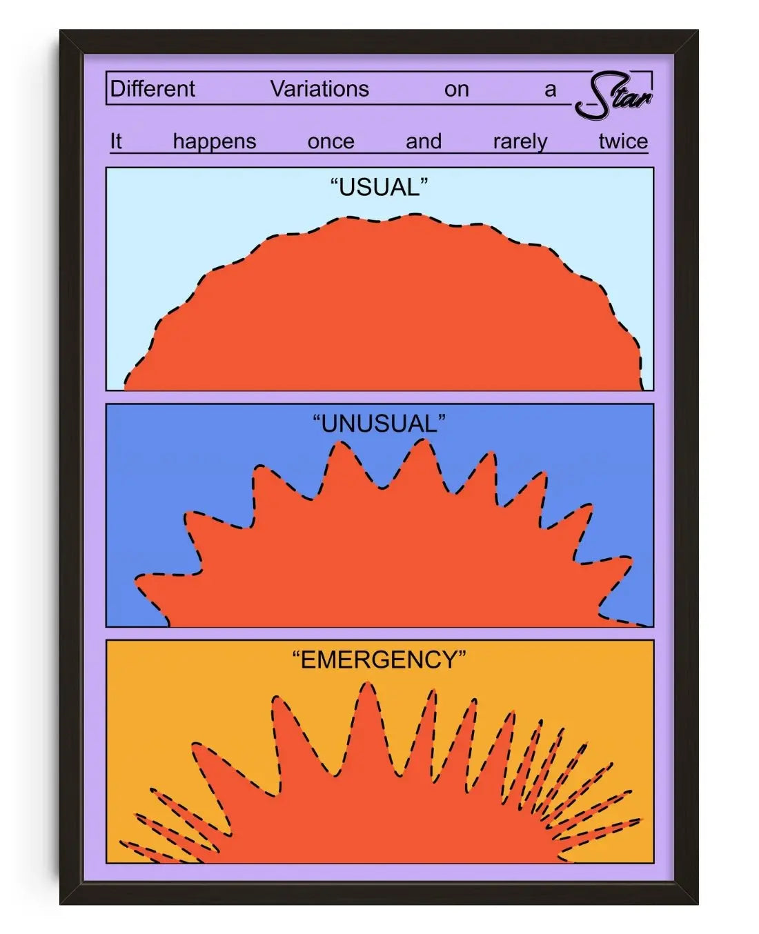 VARIATIONS ON A STAR contemporary wall art print by Ricardo Schultz Ferraro - sold by DROOL