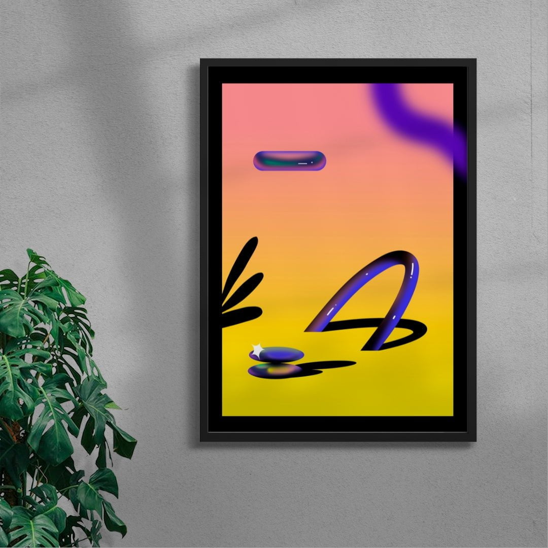 Sunny contemporary wall art print by Tolga Tarhan - sold by DROOL