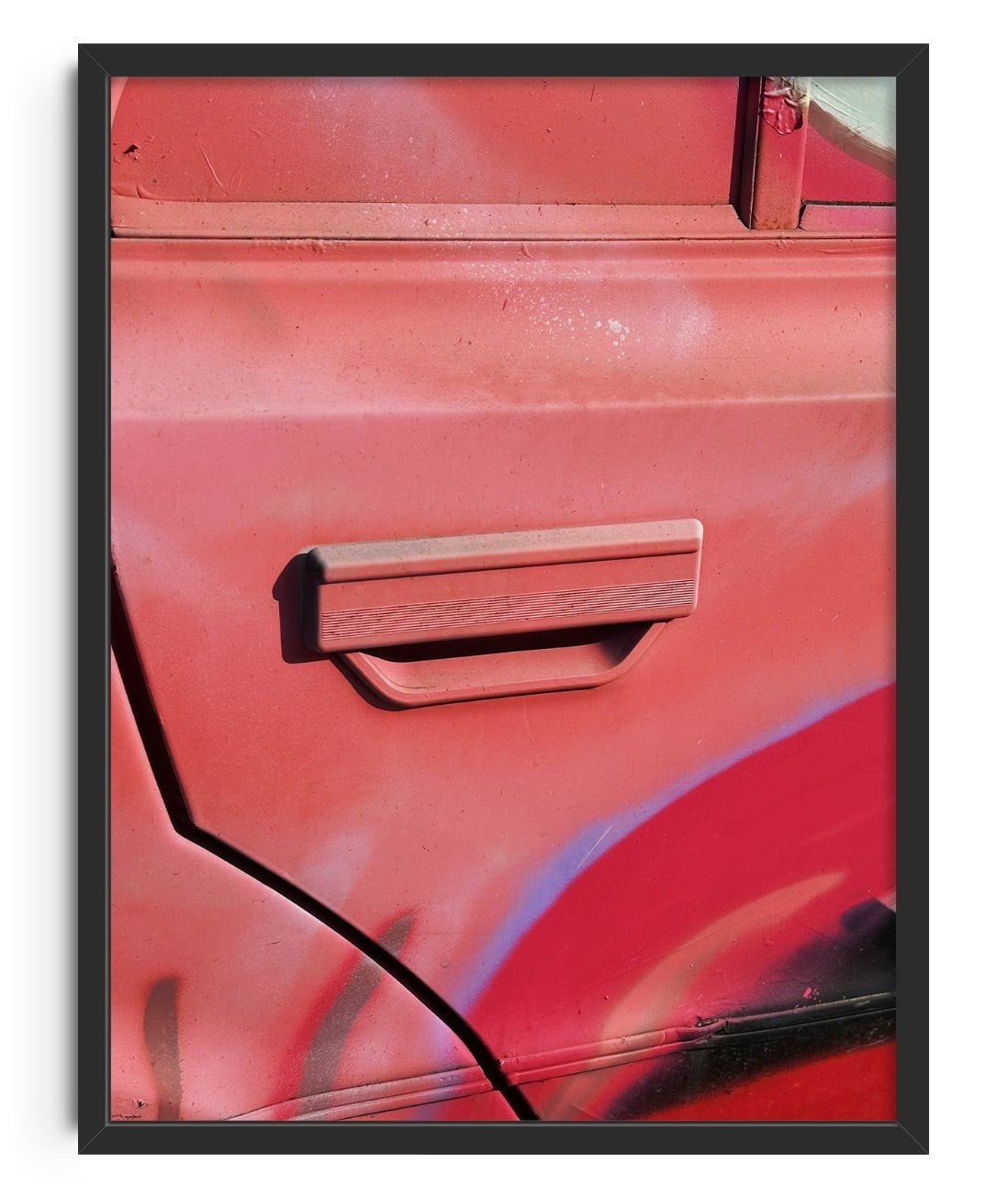 Pink Car contemporary wall art print by Burak Boylu - sold by DROOL