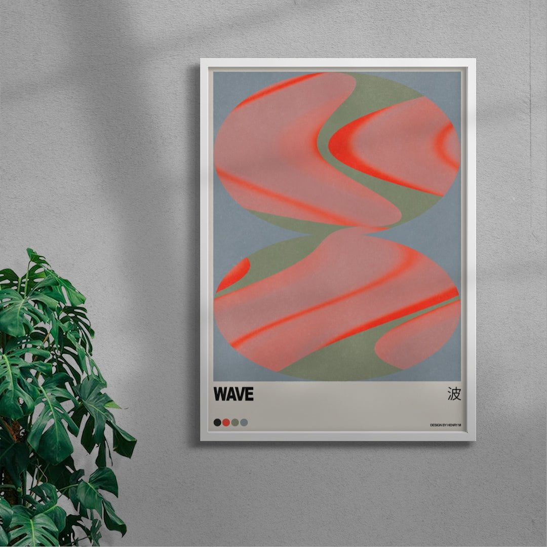 Wave contemporary wall art print by Henry M. - sold by DROOL