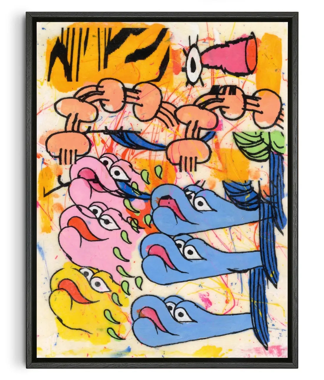 The Worm's Birthday  contemporary canvas print by Patrick Kyle - sold by DROOL