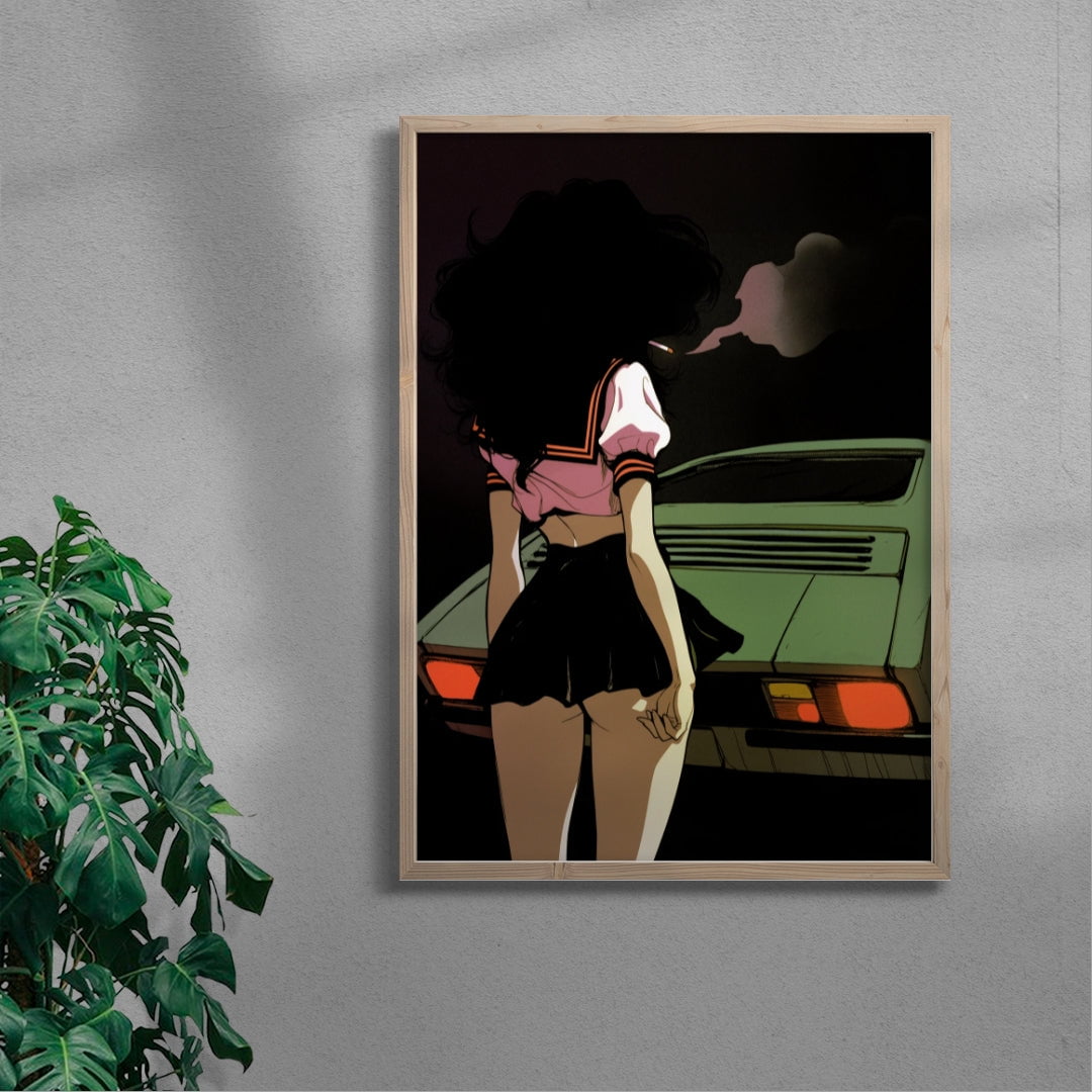 Drift Noir contemporary wall art print by dolorsilentium - sold by DROOL