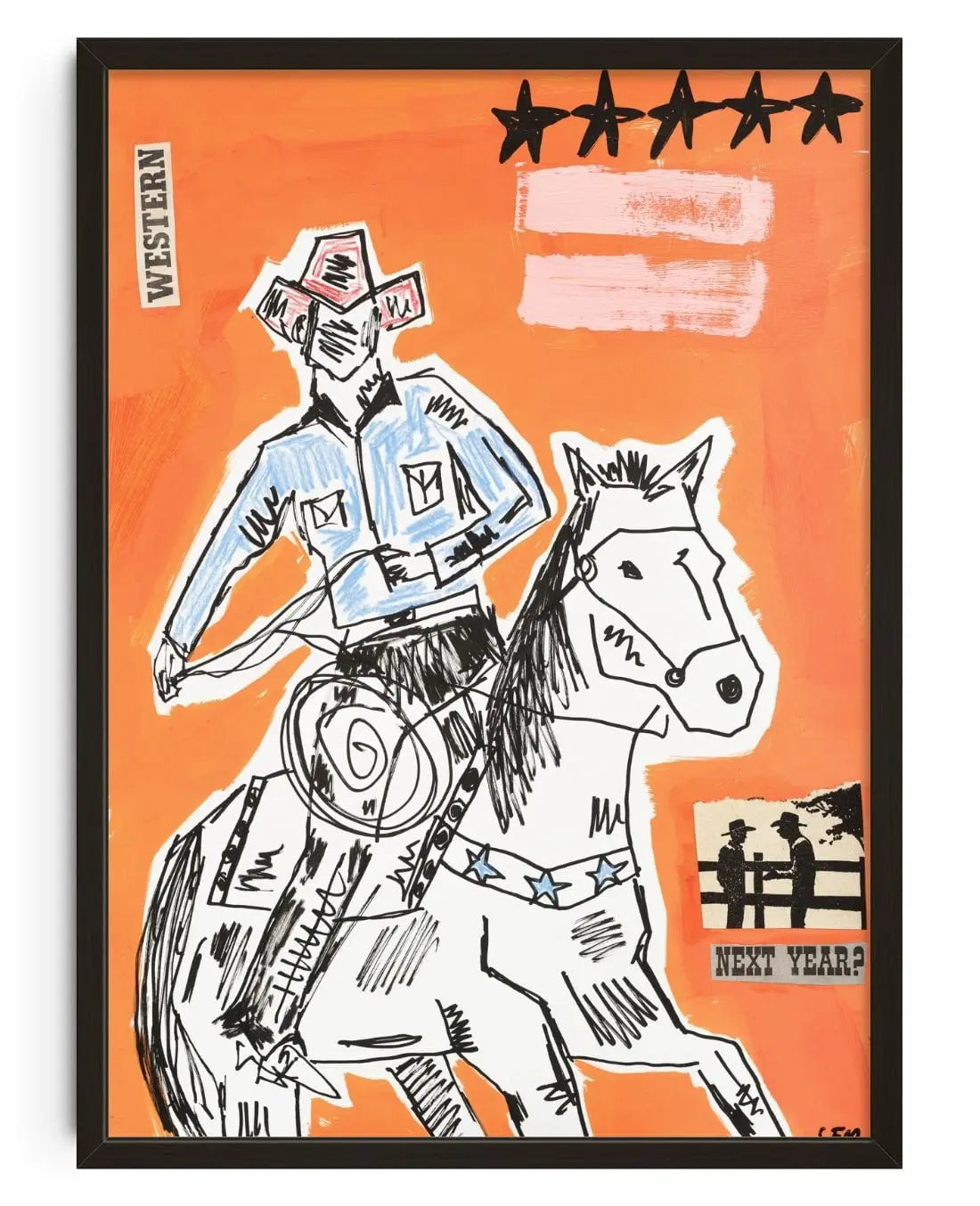 Western contemporary wall art print by Caitlin Flood-Molyneux - sold by DROOL