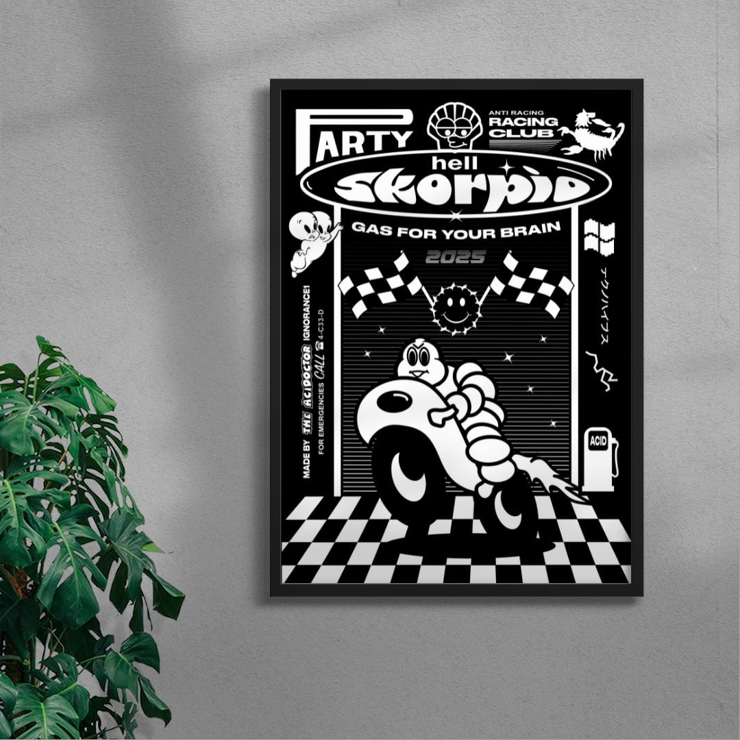 Motor Club contemporary wall art print by Ignorance1 - sold by DROOL