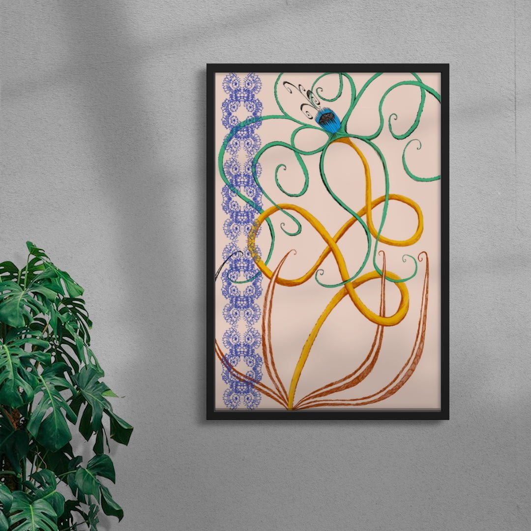 Ornamentos contemporary wall art print by Naia Escribano - sold by DROOL