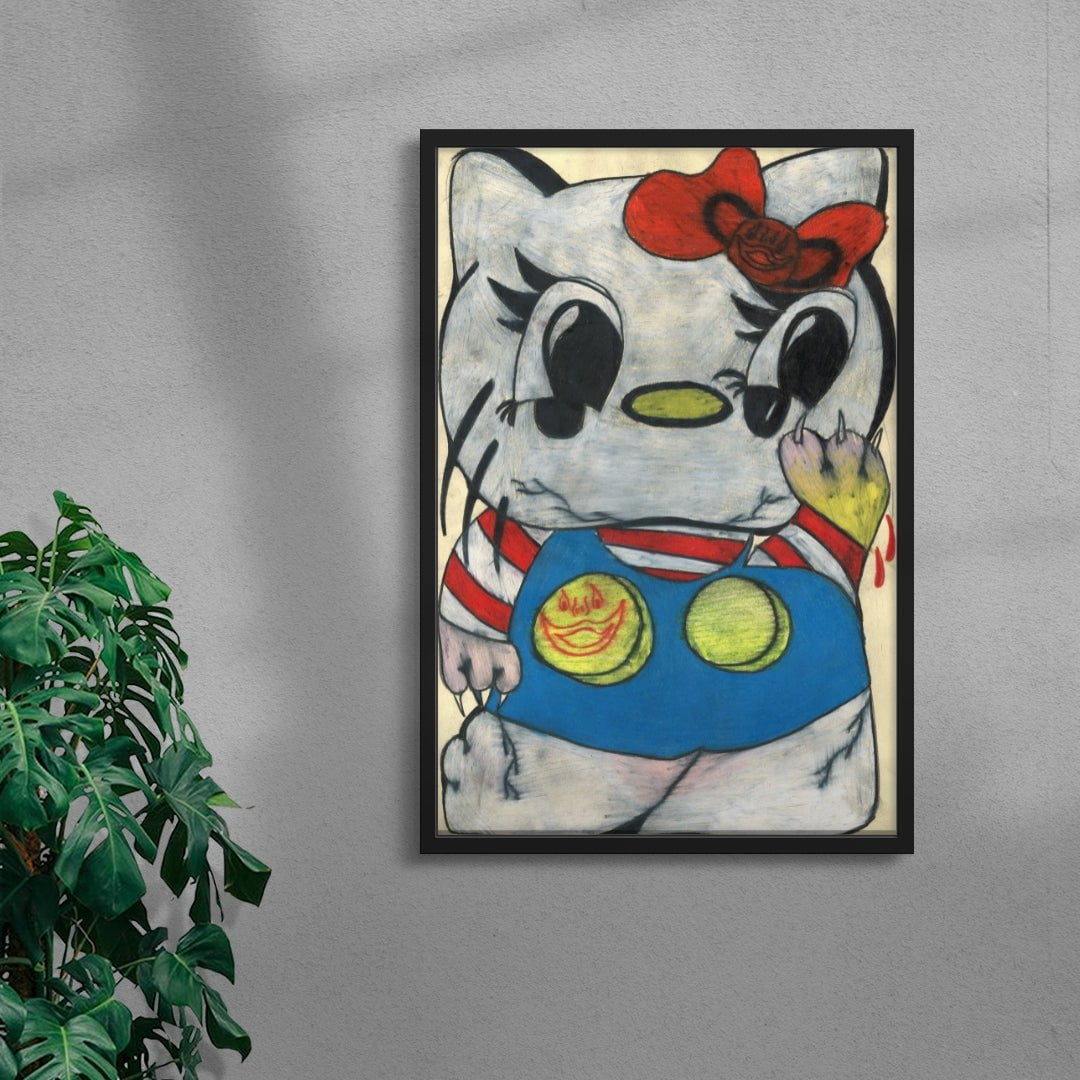 Hello kitty contemporary wall art print by Austin Ansbro - sold by DROOL