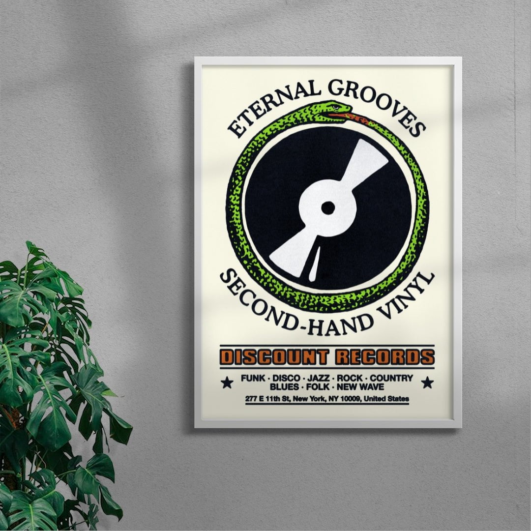Eternal Grooves contemporary wall art print by Othman Zougam - sold by DROOL