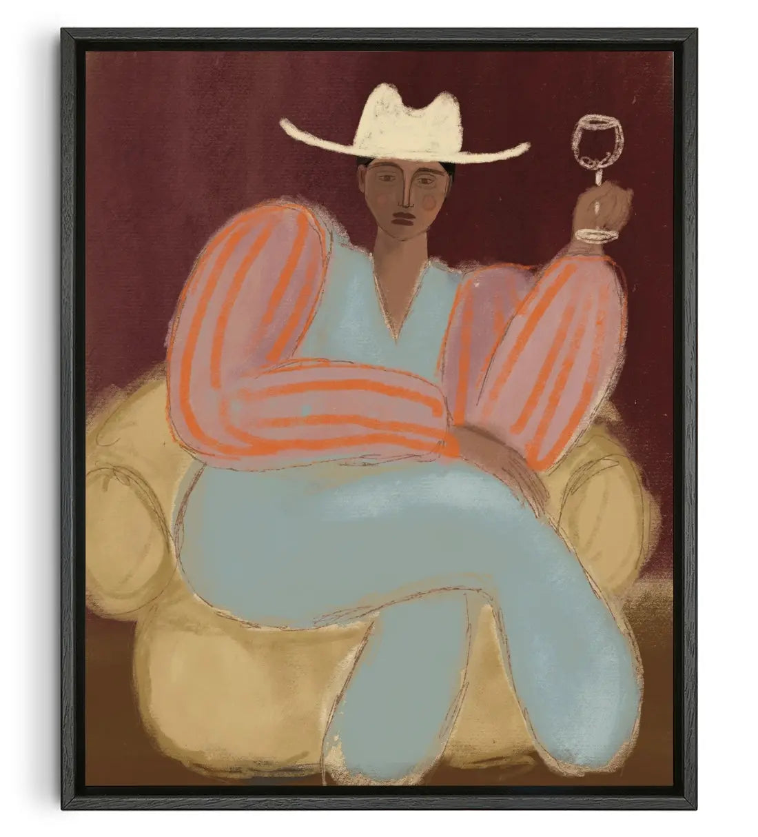 Tell Me More Red contemporary canvas print by Studio Vreeken - sold by DROOL