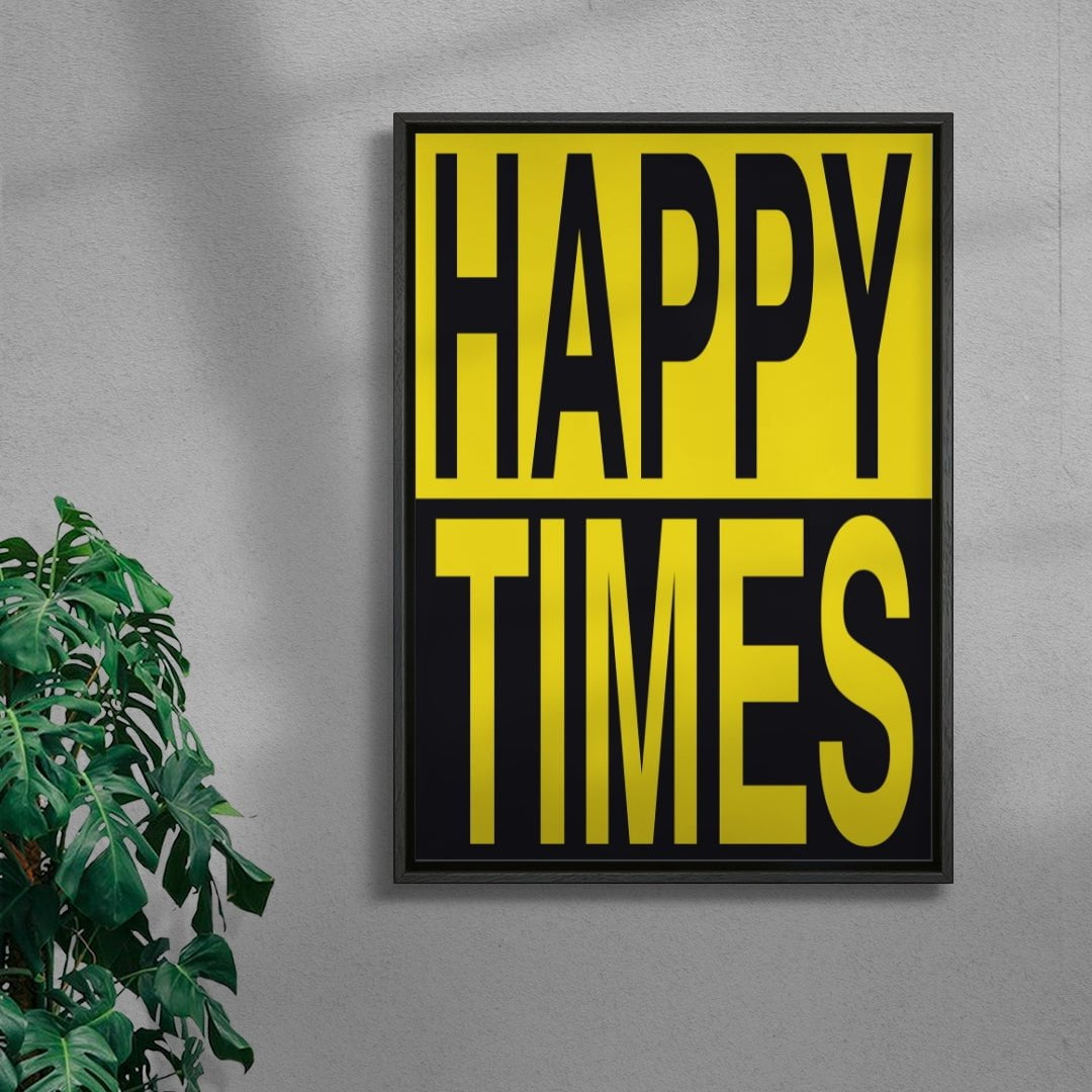 Happy Times contemporary wall art print by Sven Silk - sold by DROOL