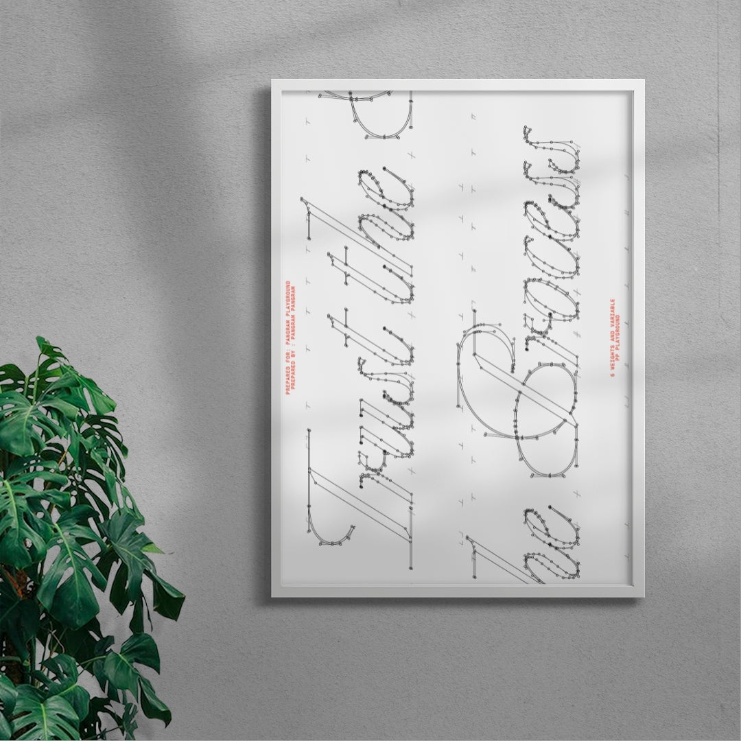 Trust the Process contemporary wall art print by Pangram Pangram Foundry - sold by DROOL