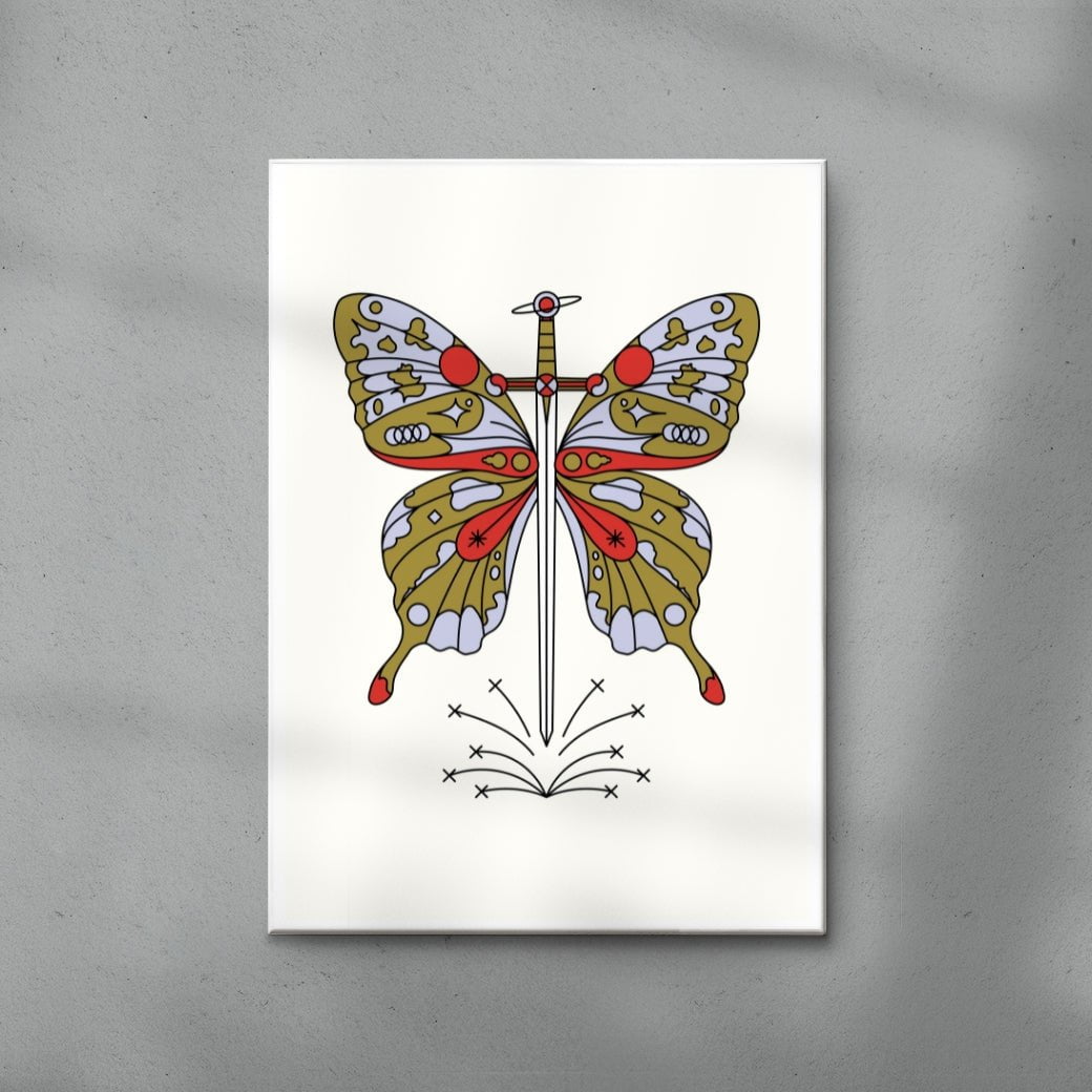 Mariposa contemporary wall art print by Juan Sebastián Rosillo - sold by DROOL