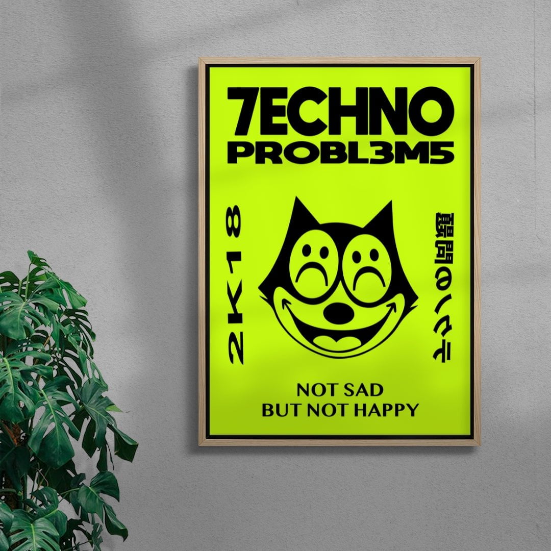 Felix Techno Problems contemporary wall art print by Ignorance1 - sold by DROOL