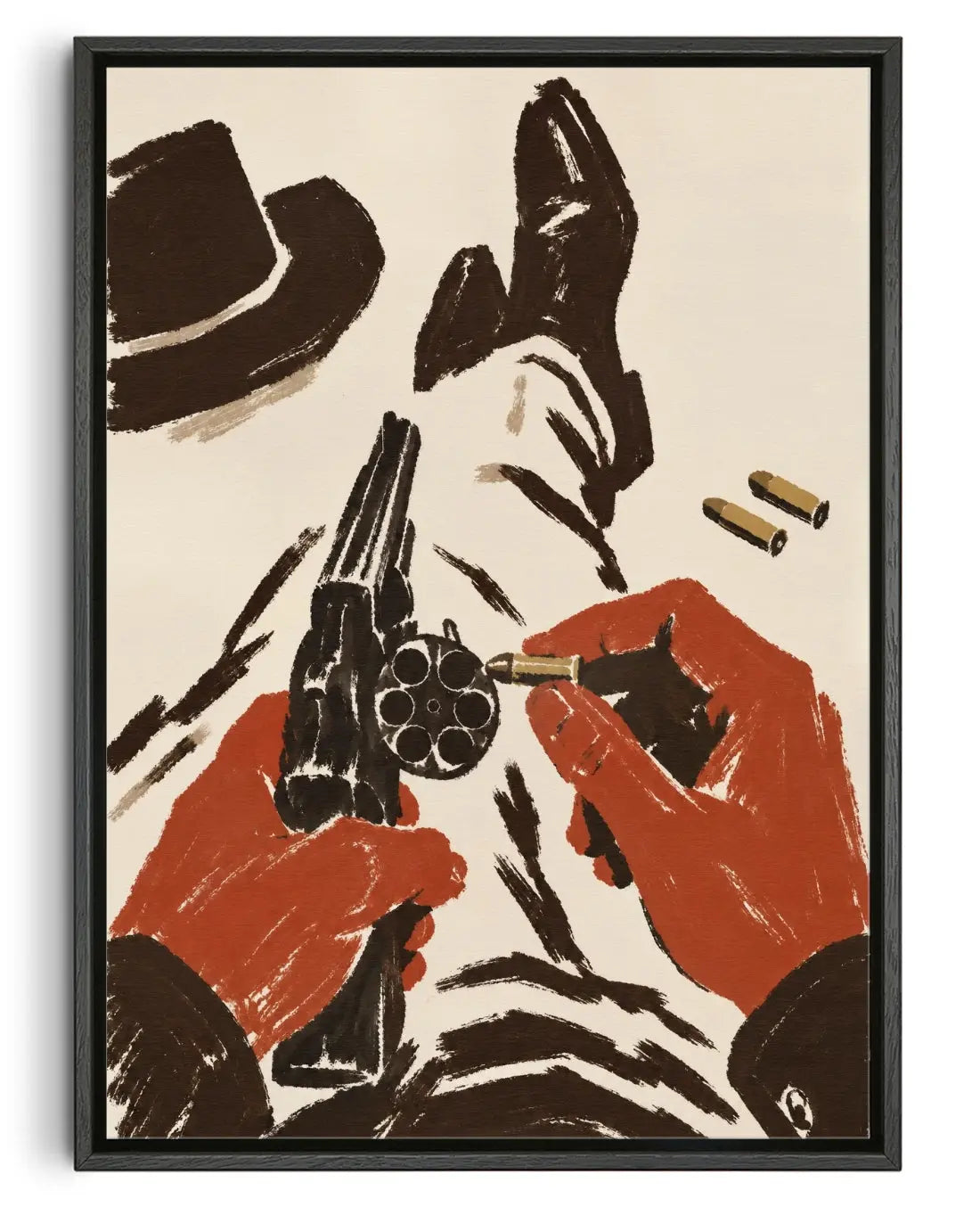 One In The Chamber contemporary canvas print by Xela - sold by DROOL