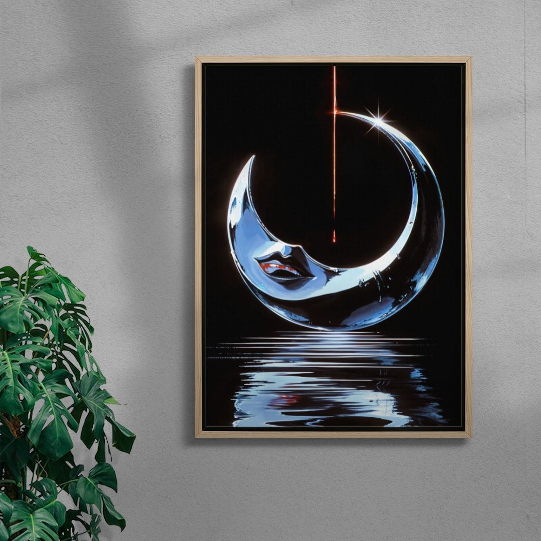 SILENT NIGHT contemporary wall art print by dolorsilentium - sold by DROOL