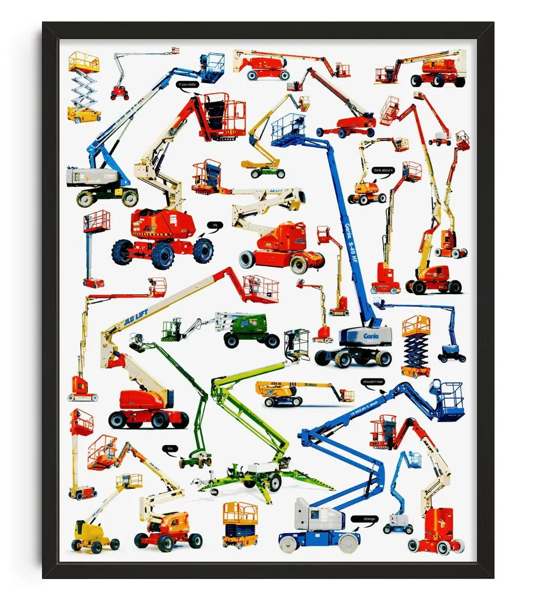 If you really think about it life shouldn't feel this strange contemporary wall art print by Jean Pierre Consuegra - sold by DROOL