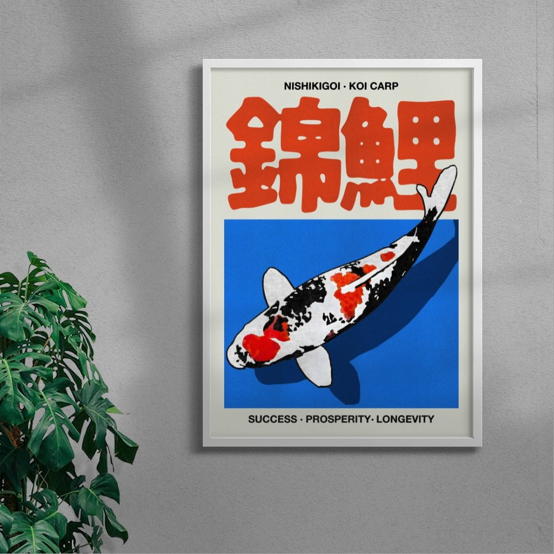 Nishikigoi 2 contemporary wall art print by Othman Zougam - sold by DROOL