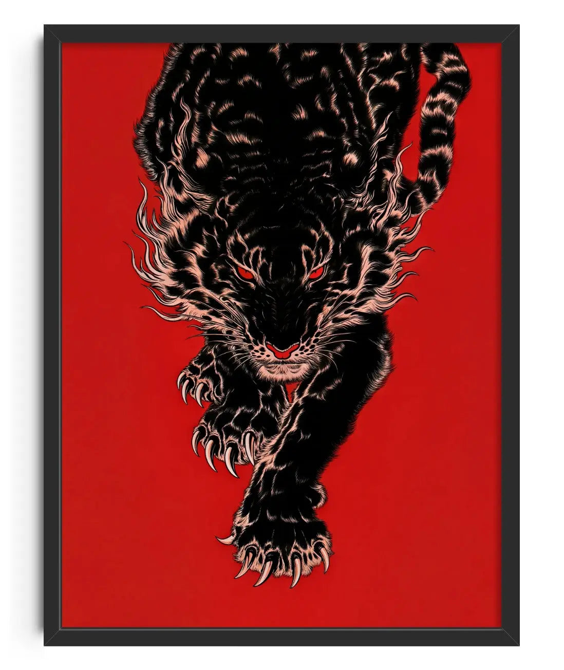 Crimson Fury contemporary art print by Artsopolis - sold by DROOL