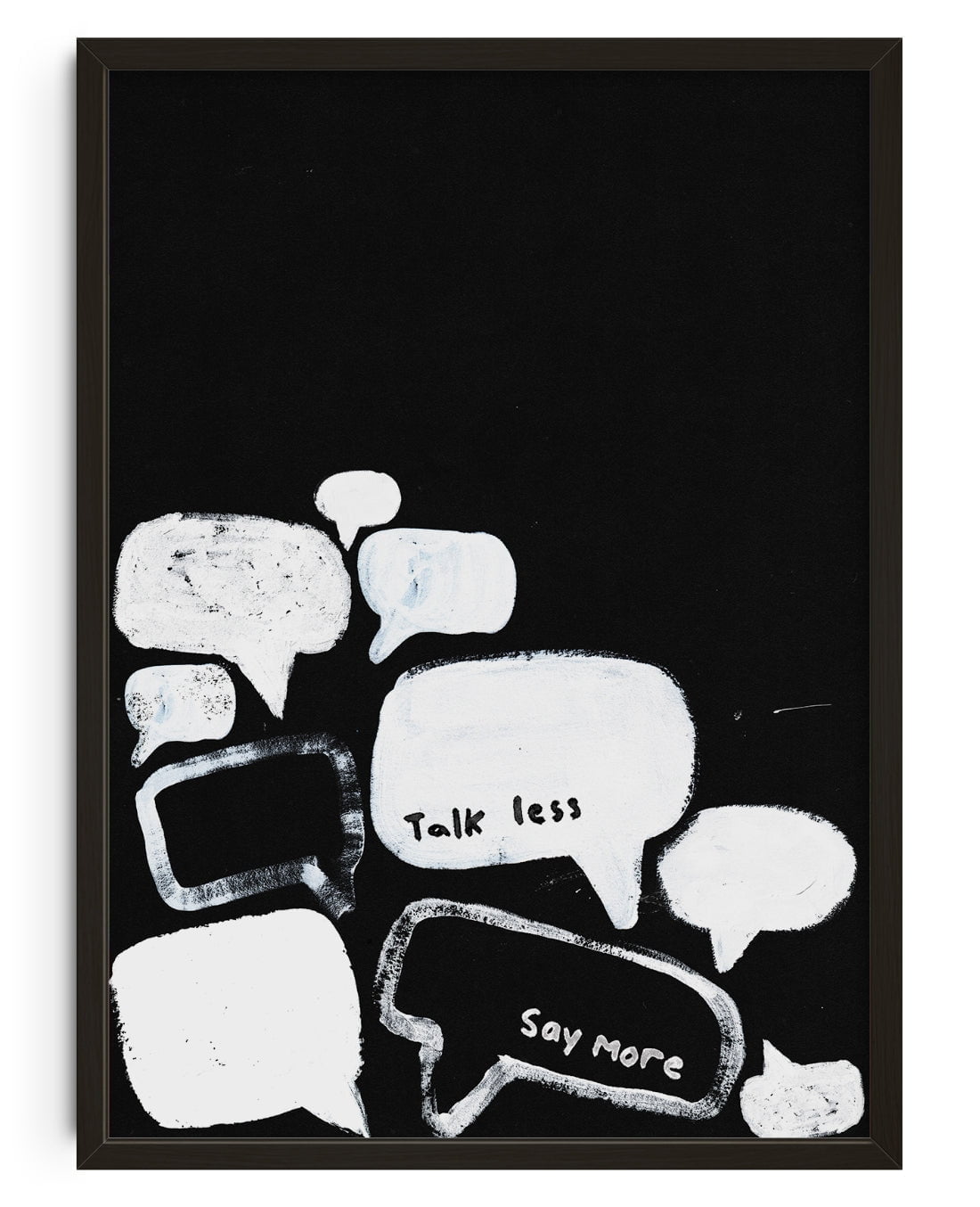 Talk Less, Say More contemporary wall art print by Ciara Wade - sold by DROOL