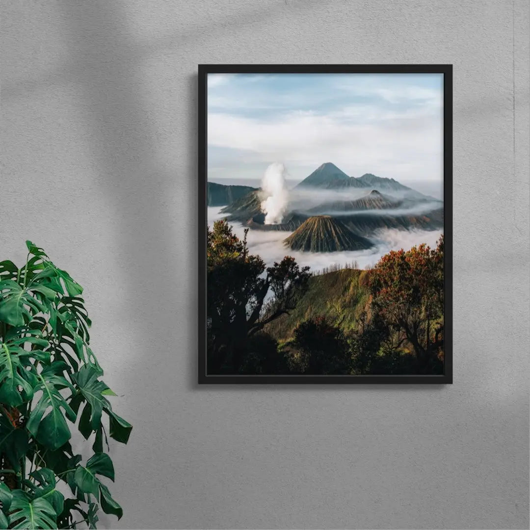 Volcanoes contemporary wall art print by Luke Stackpoole - sold by DROOL