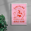 Stretchy Girls Club contemporary wall art print by Aley Wild - sold by DROOL