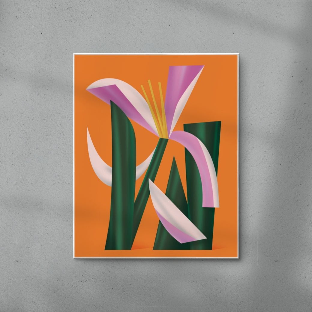 Lilium contemporary wall art print by Milena Bucholz - sold by DROOL