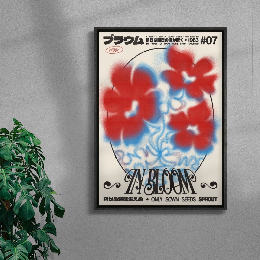 In Bloom contemporary wall art print by Alexander Khabbazi - sold by DROOL